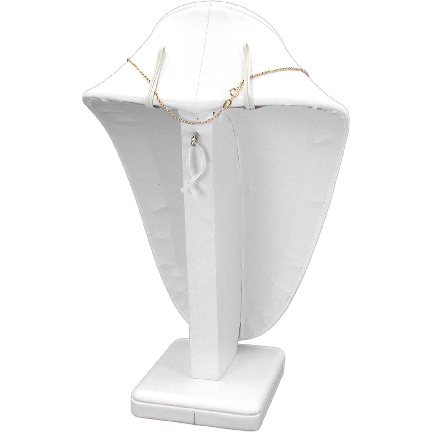 3Pc White Necklace Chain Jewelry Display Bust 11"