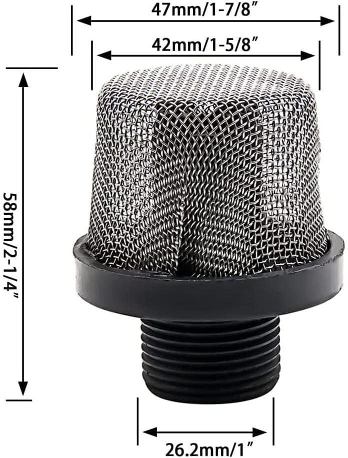 2-Pack 288716 Airless Paint Sprayer Replacement Inlet Strainer, 3/4-Inch Thread,