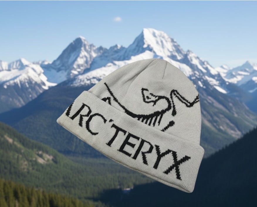 ARC'TERYX White Orca Bird Word Beanie Hat – Men, Unisex Outdoor Cap - Freeship