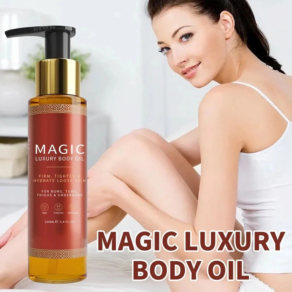 Magic Luxury Body Oil 3.4 oz Firms Tighten & Hydrate Loose Skin Pump..