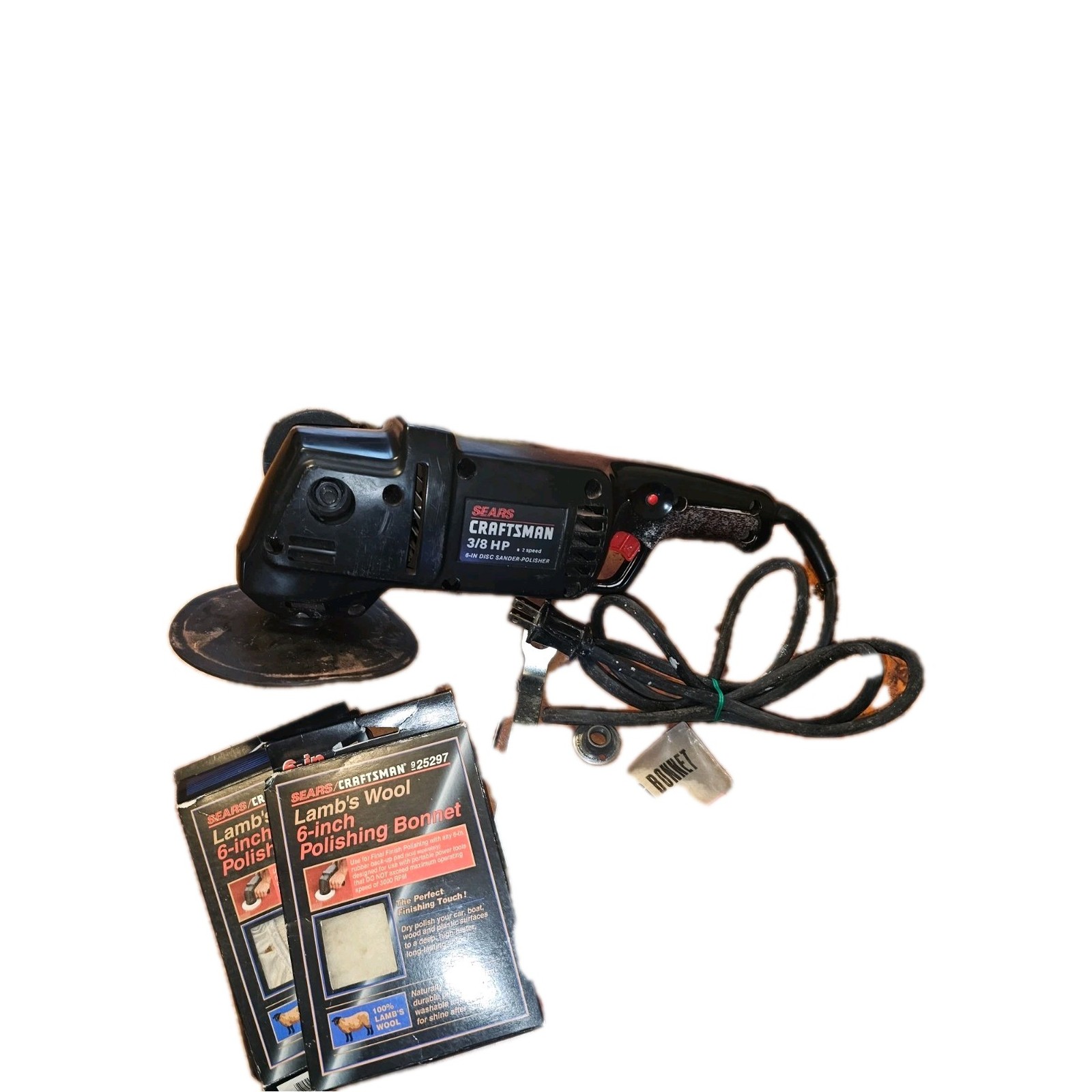 Craftsman Sears 6” Inch Disc Sander Polisher Buffer 3/8 HP
