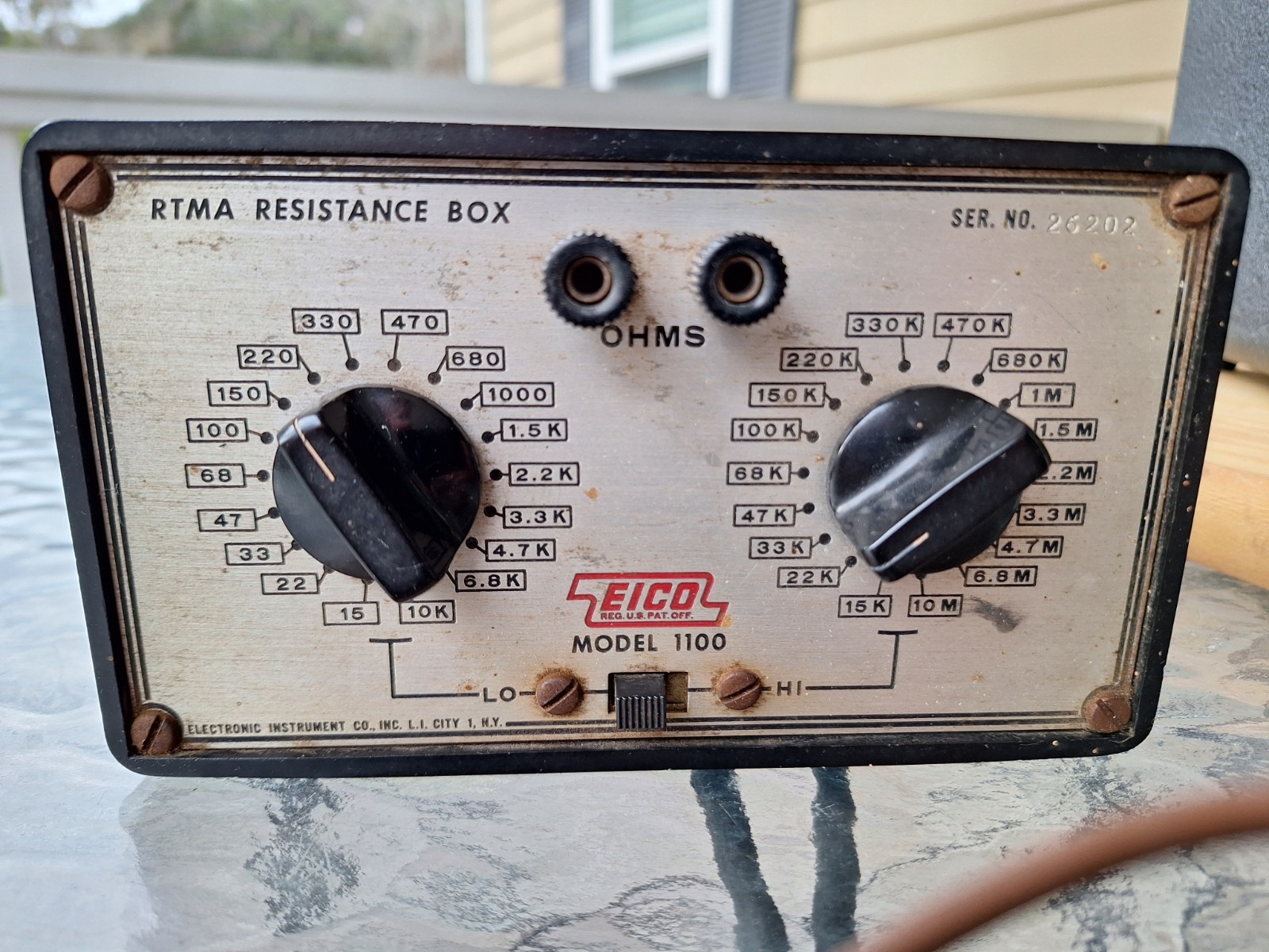 EICO MODEL 1100 RTMA Resistance Box Untested