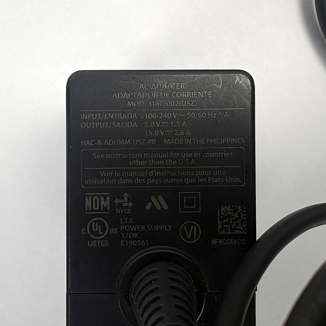 Genuine Nintendo Switch AC Adapter Charger HAC-002 & HDMI Cable OEM Bundle