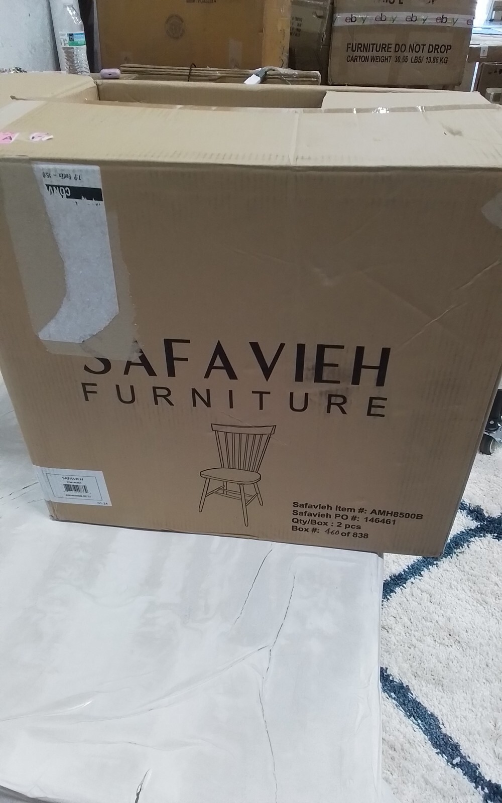 Safavieh PARKER SPINDEL SIDE CHAIR, Reduced Price 2172750441 AMH8500B