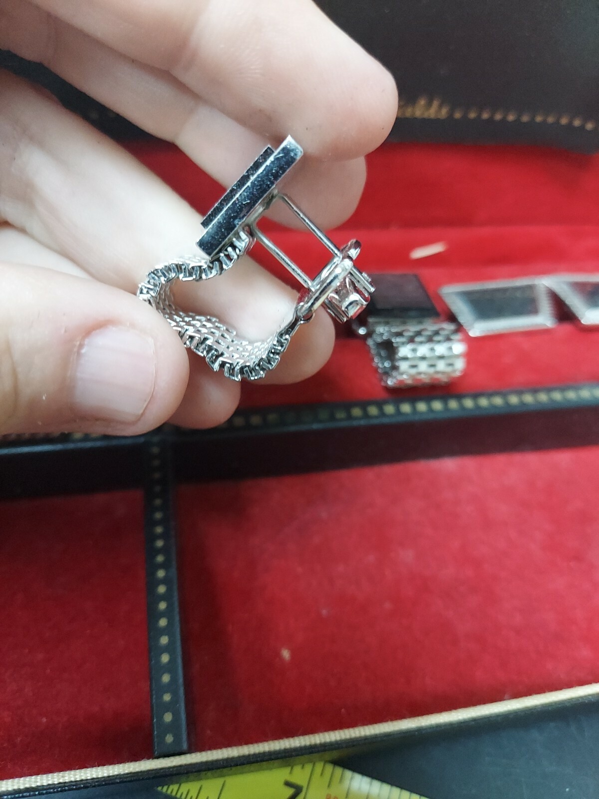 Black Knight Shields Box With "E" cufflinks 5 Total Sets