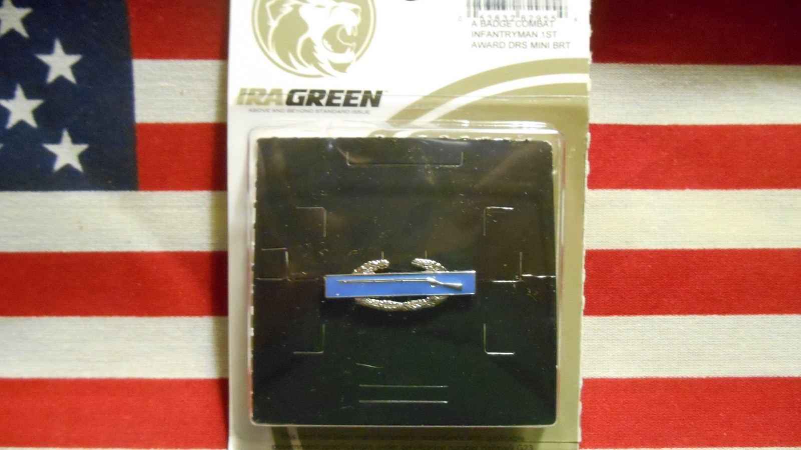 ARMY COMBAT INFANTRYMAN BADGE CIB 1st AWARD - 1.25 NEW G-23 MINIATURE DRS BRIGHT