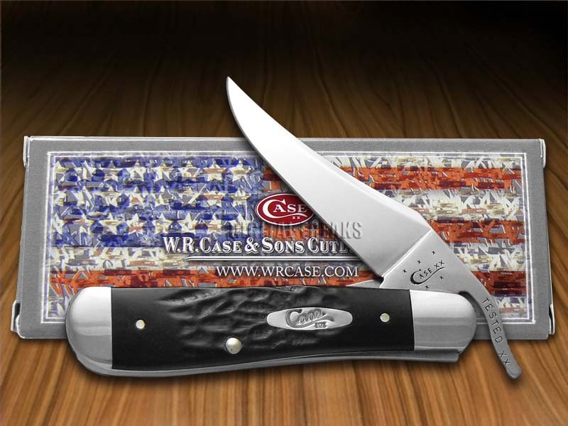 Case xx Knives Russlock Rough Black Delrin Series Pocket Knife Stainless 18224