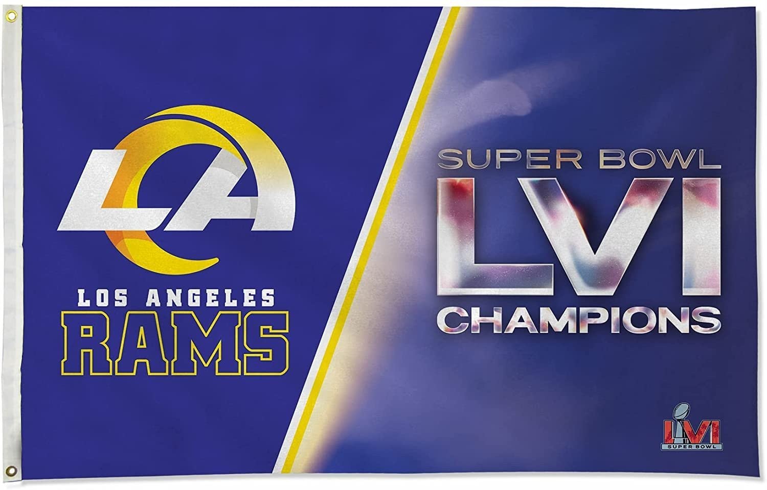 Los Angeles Rams Champions Flag Banner Super Bowl LVI 3x5 Premium with Metal Gro