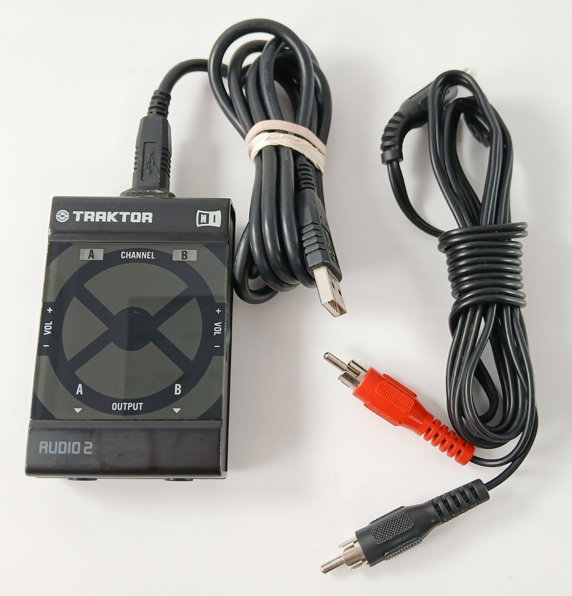 Traktor AUDIO 2 Pro DJ 2-Channel USB Audio Interface Splitter Soundcard + Cables