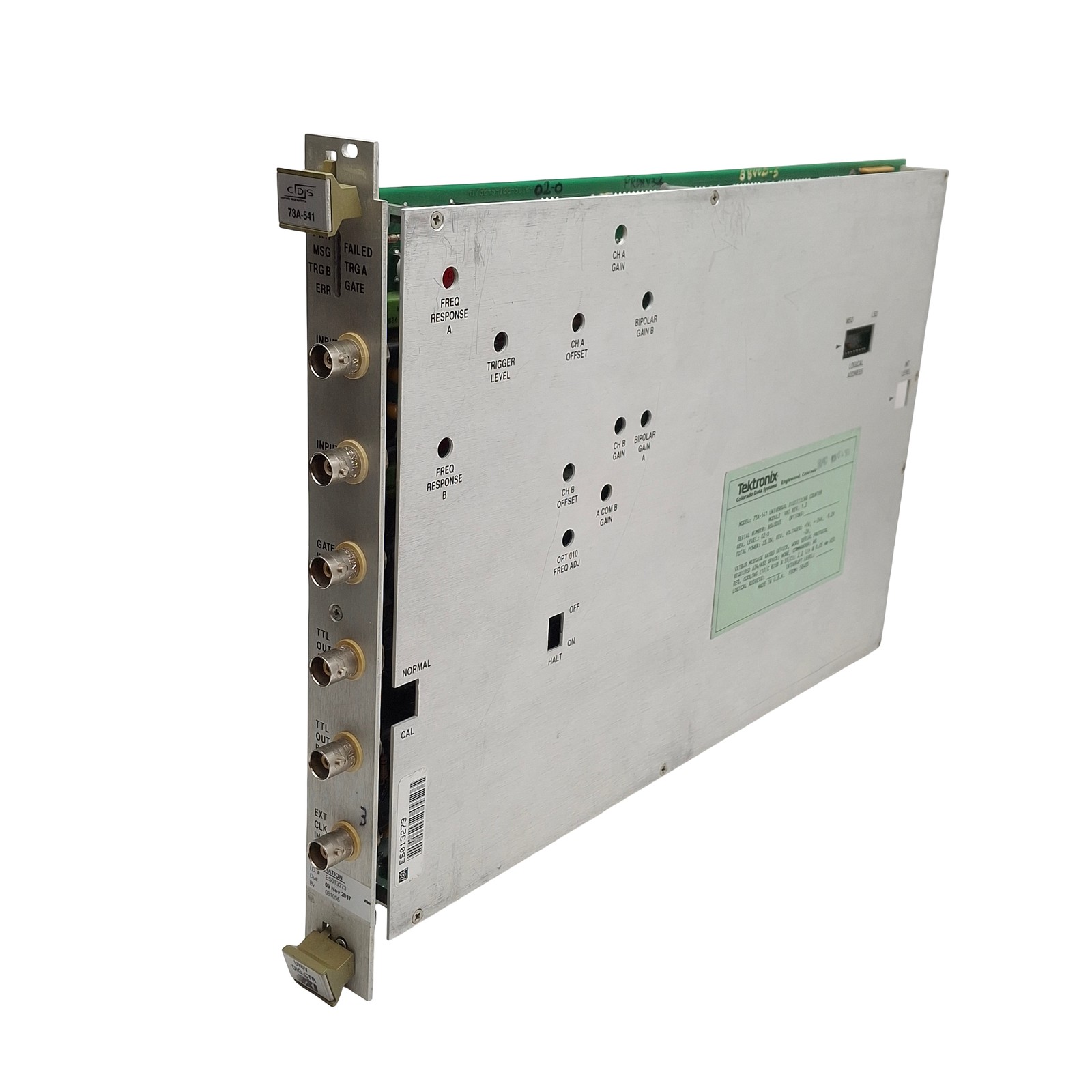 Tektronix 73A-541 Digitizing Counter, 2-Channel Input, 1µs/1 Event Resolution