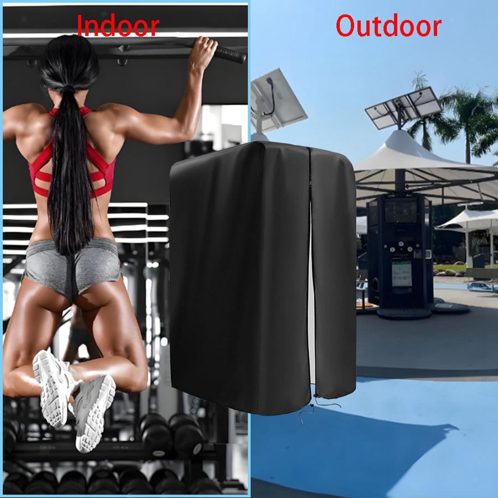 Weight Lifting Rack Cover with Zipper for Home Gym Machines Outdoor Fitness