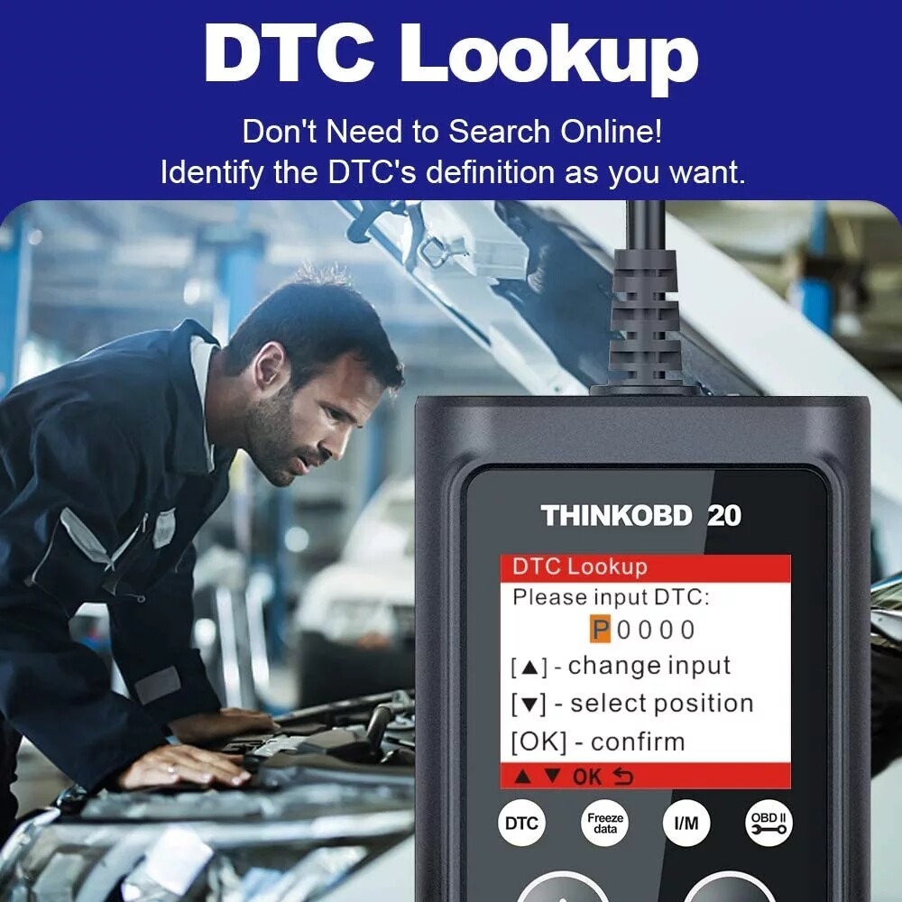 THINKOBD 20 Auto Code Reader OBD2 Scanner Car Check Engine Fault Diagnostic Tool