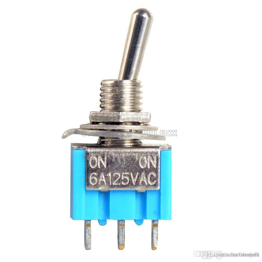 5PCS Mini 6A 125VAC SPDT MTS-102 3-Pin 2 Position On-on Toggle Switches Practic