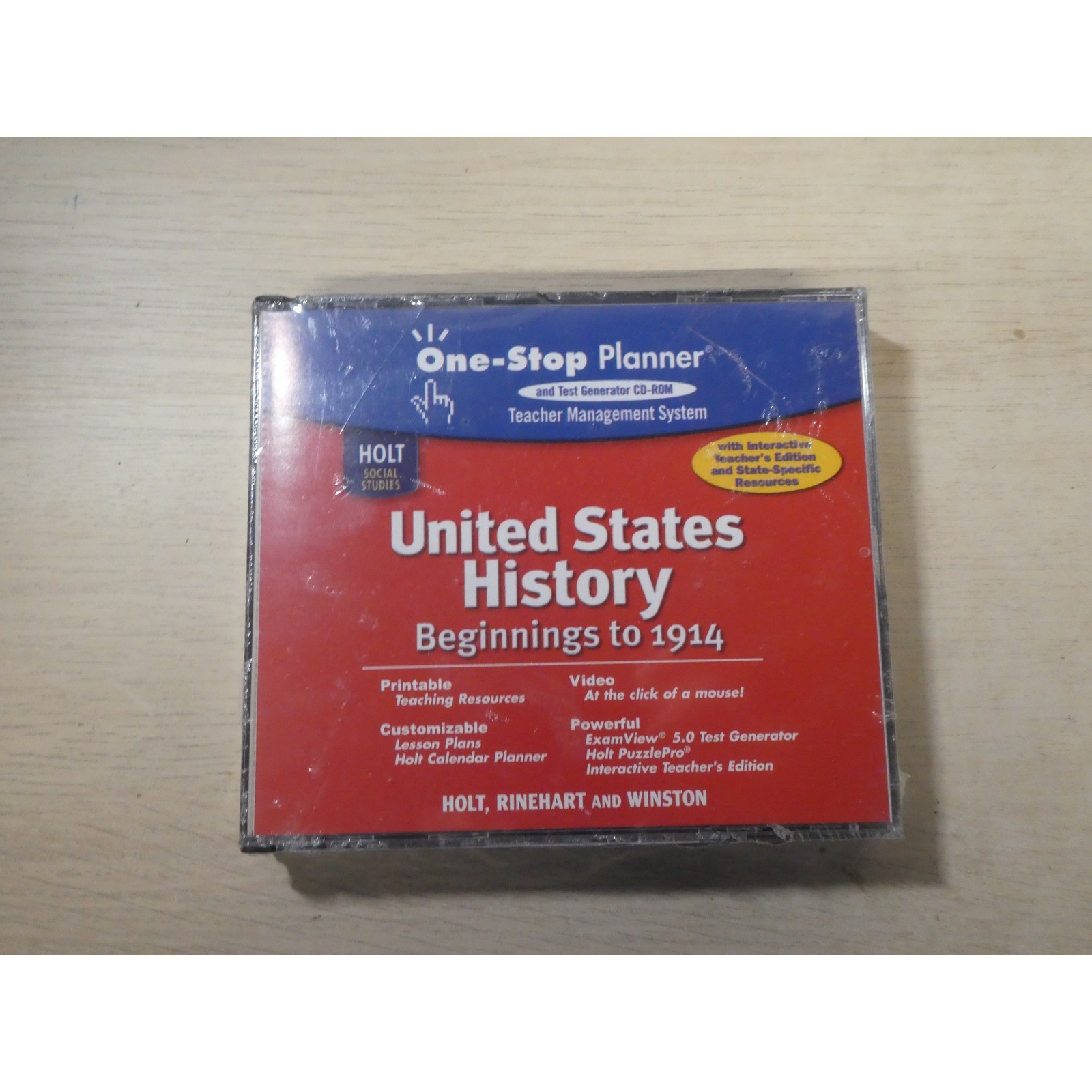 Holt United States History Beginnings to 1914 One-Stop Planner CD-ROM 0030768160