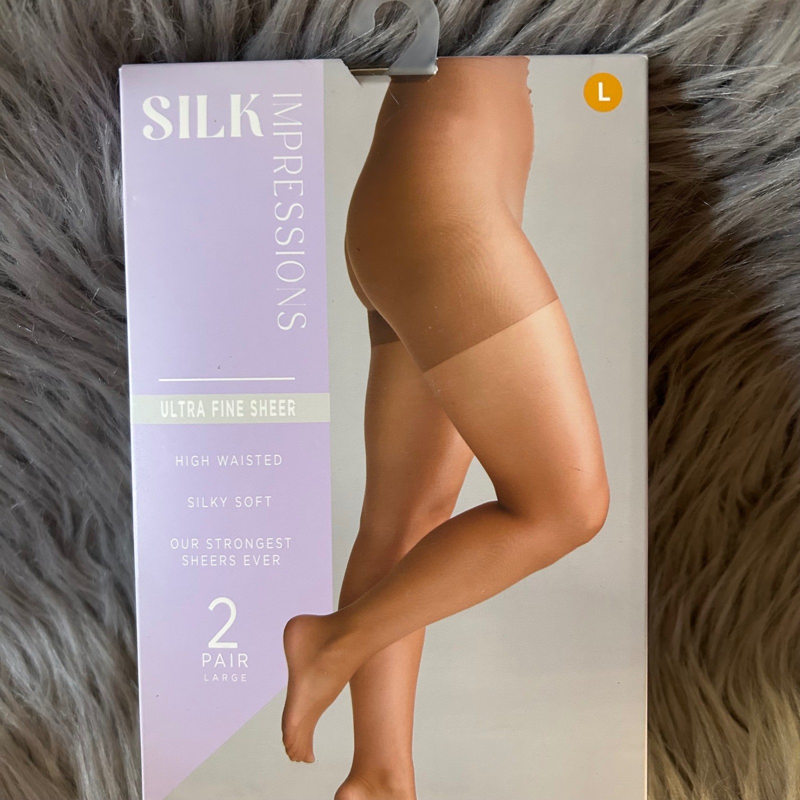 Silk Impressions Ultra Fine Sheer Tights Womens Large Coffee Bean High Waisted
