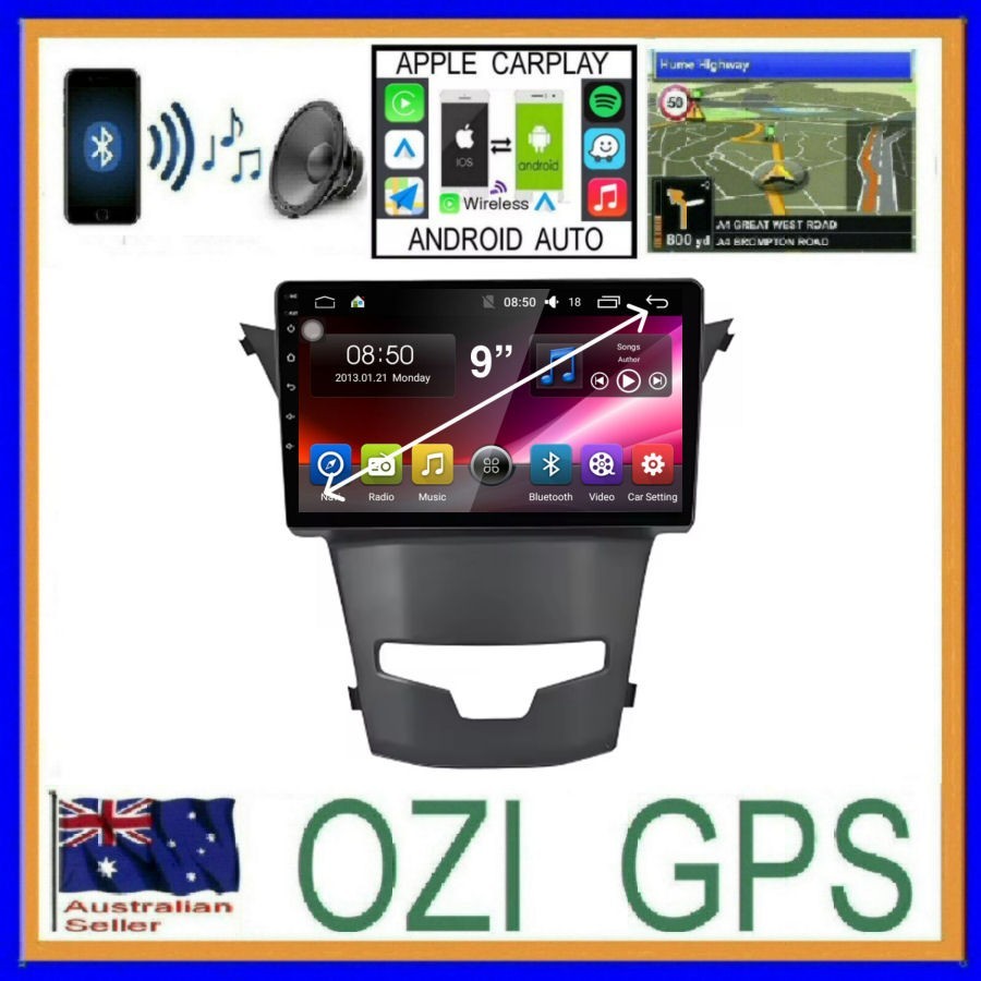 SSANGYONG KORANDO 2013+ GPS  CARPLAY ANDROID AUTO ODB DAB+ TPMS DVR CAMERA