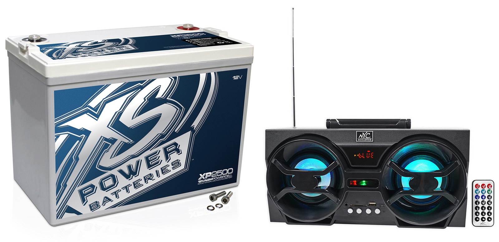 XS Power XP2500 2500 Watt Power Cell Car Audio Battery+Free Bluetooth Speaker !