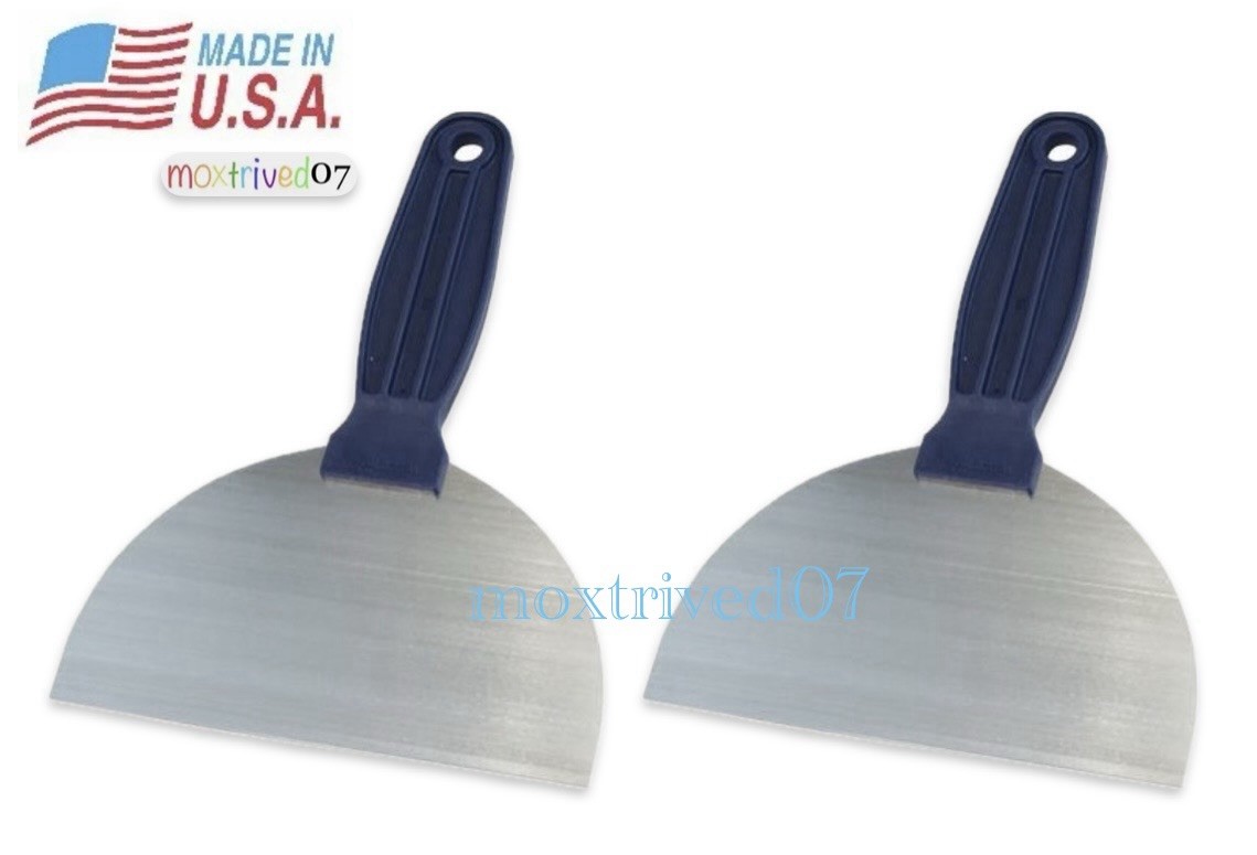 2 Pack 6 inch Flex Carbon Steel Drywall Putty Knife Speeding Scraper MADE IN USA