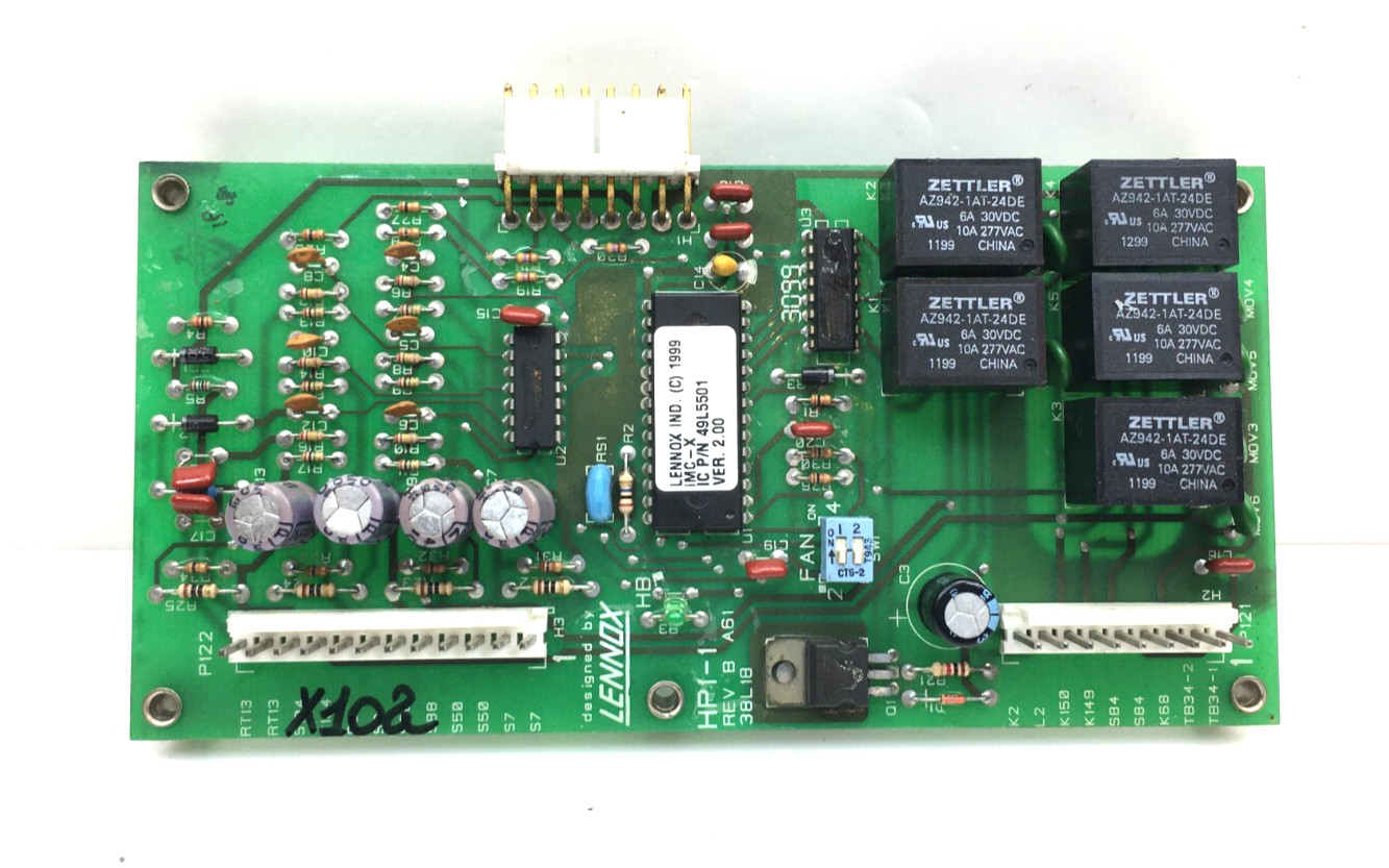 Lennox A61 38L18  IMC-X Control Board 49L5501 Ver 2.00  used #X102