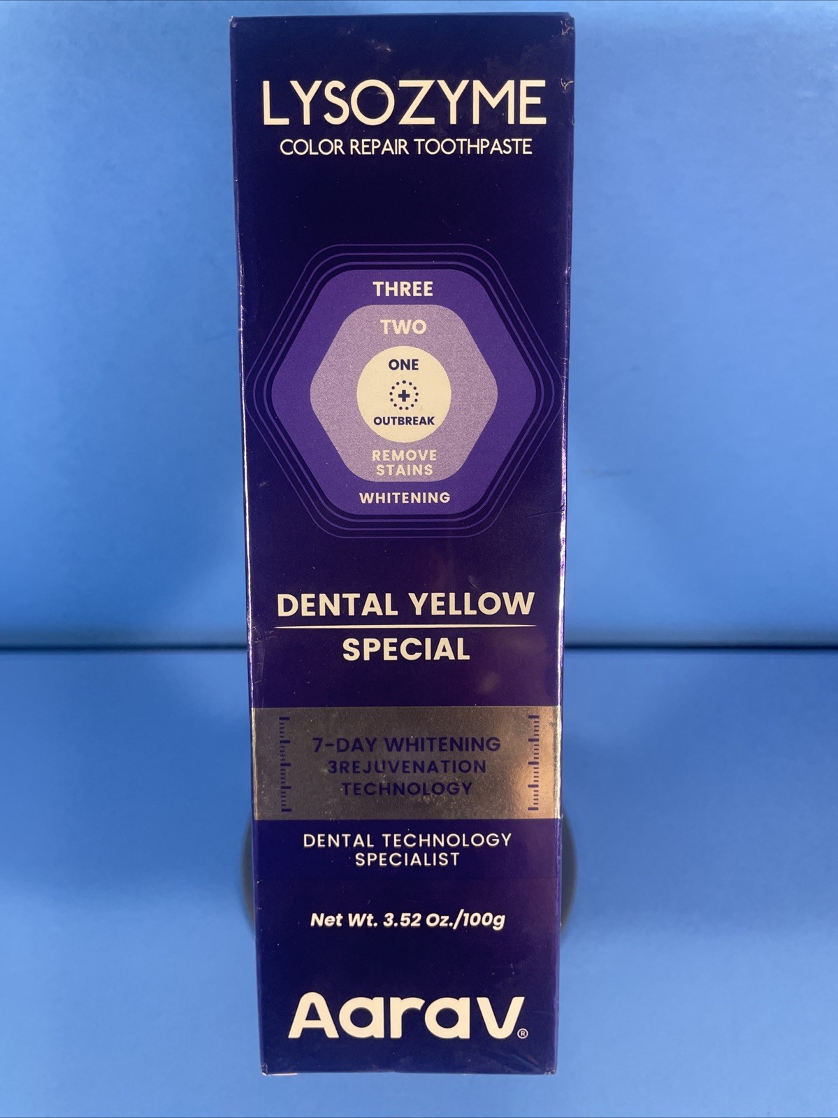 Aarav Lysozyme Color Repair Whitening Toothpaste 3.52 oz 100g Stains Remover