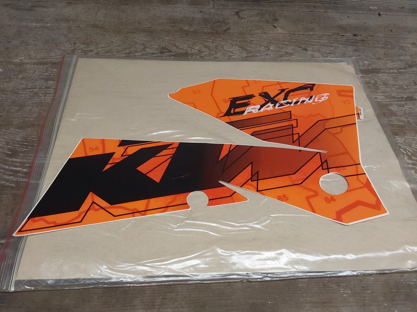 KTM Spoiler Decal Graphics Black & Orange Stickers EXC Racing P/N 52308290000