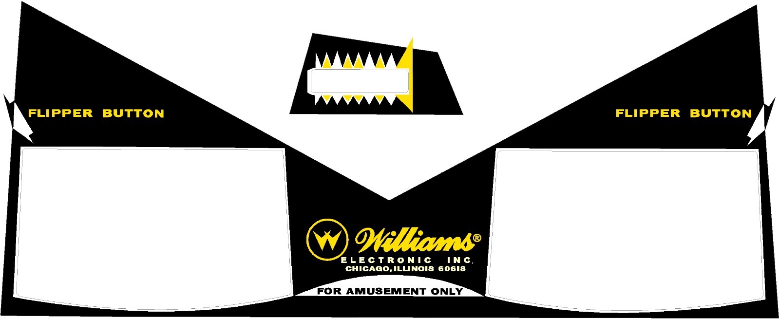 Williams 1967 MAgic City Pinball Machine Apron Decal Set