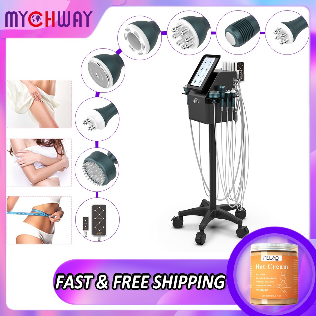 Pro 9 in 1 Beauty Machine for Body Massage Facial Care Skin Lifting Salon& GIFT