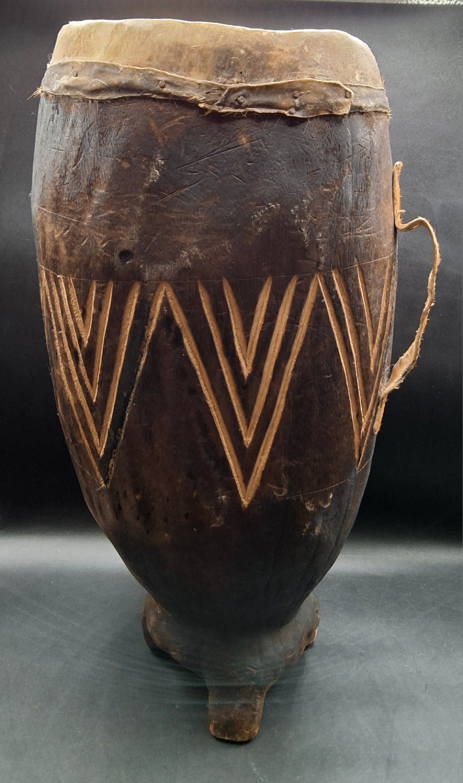 Authentic SHONA-NGOMA - ZIMBABWE Tenor Lead Hand DRUM   - Traditional AFRICAN