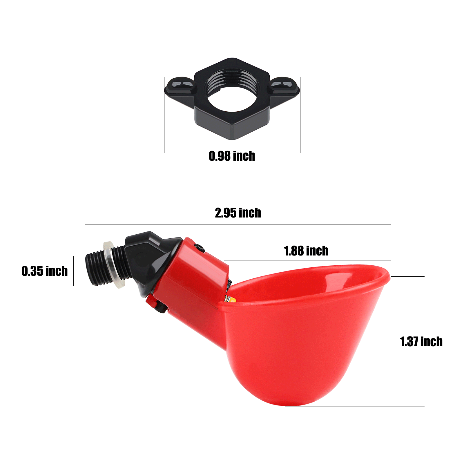 10PCS Poultry Water Drinking Cups Chicken Hen Quail Plastic Automatic Drinker