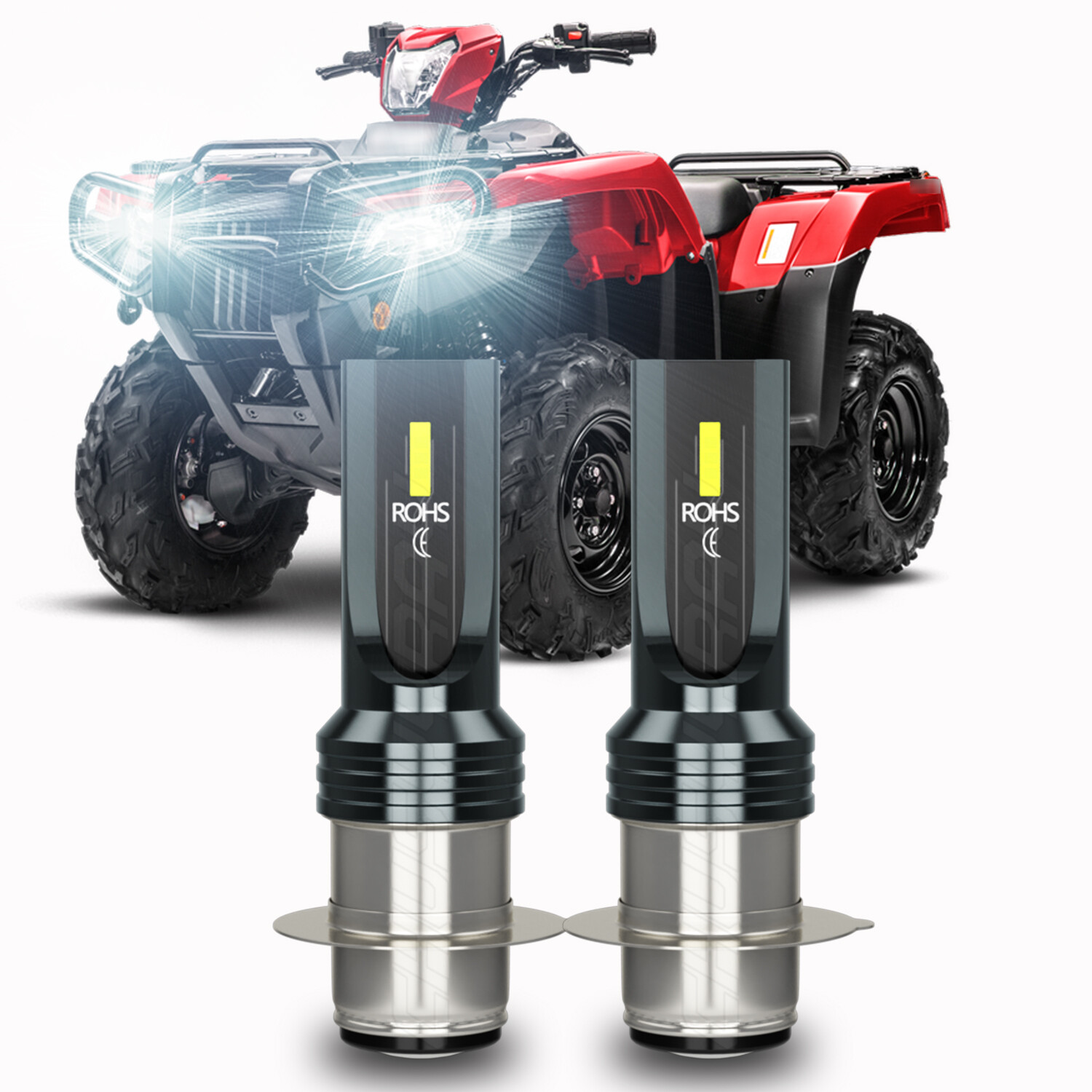 High Power HID LED Headlight H6 Bulb for Yamaha Rhino 660 2004-2007 Bulbs Lights