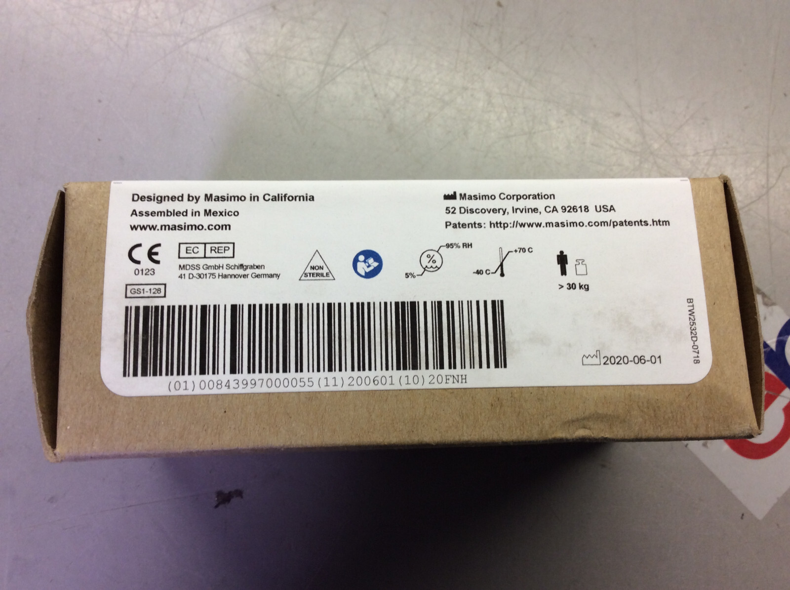 Masimo LNCS TF-1 Adult SPO2 Reusable Forehead Sensor ref 1896