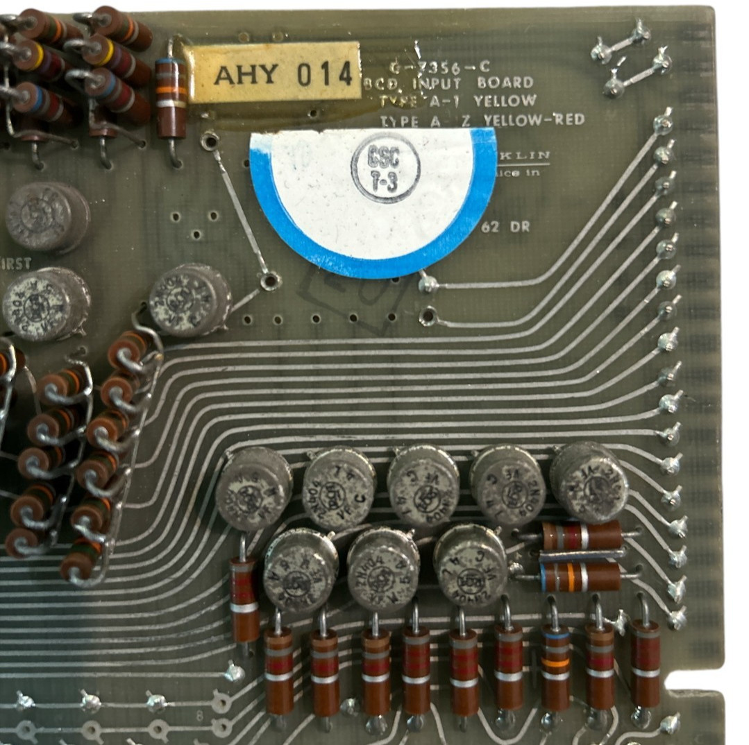 1960S-80S NASA SPACE PROGRAM UNIDENTIFIED CIRCUIT/INPUT BOARD CHARLES BELL D