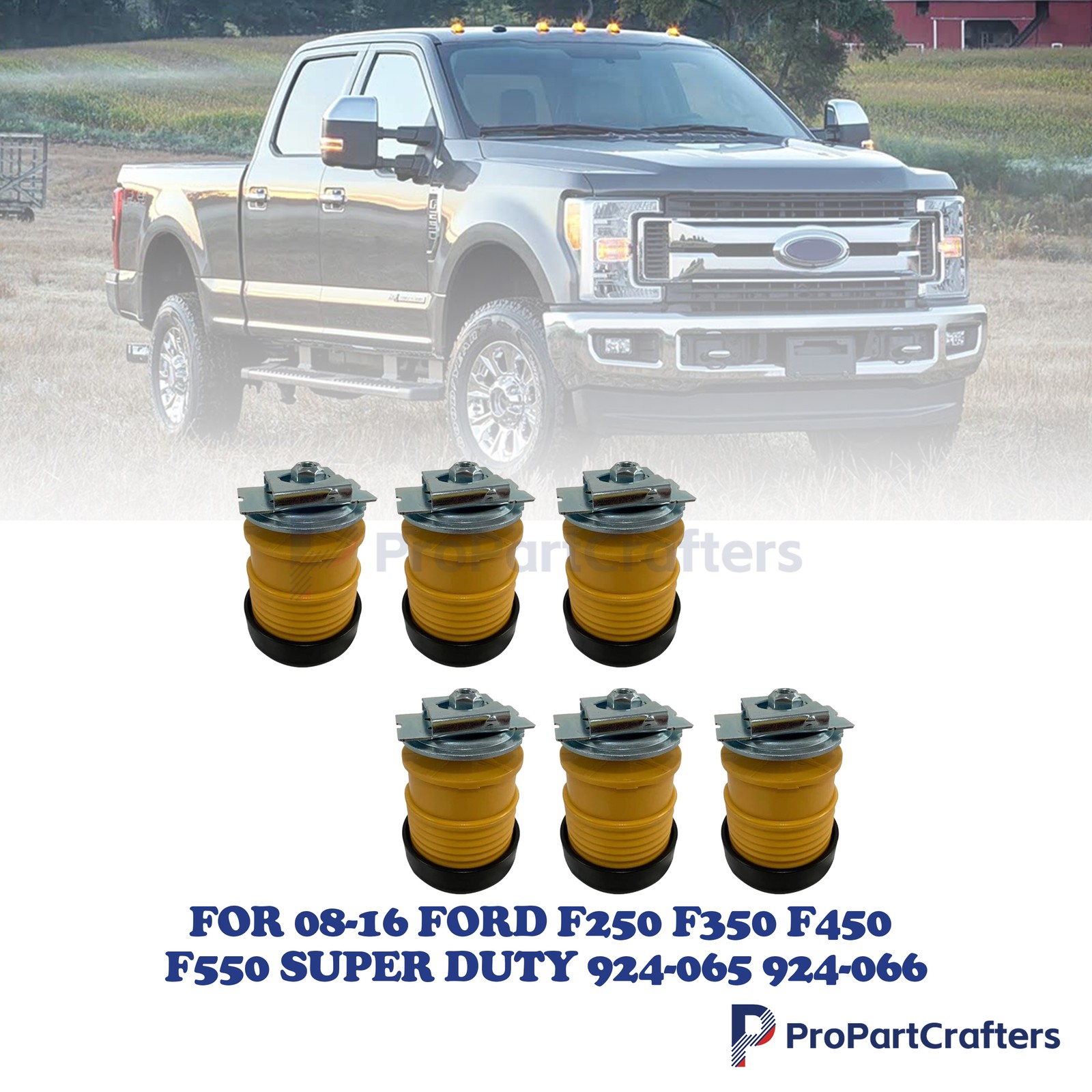 924-065 924-066 For 08-16 Ford F250 F350 F450 F550 Super Duty Body Mount Bushing