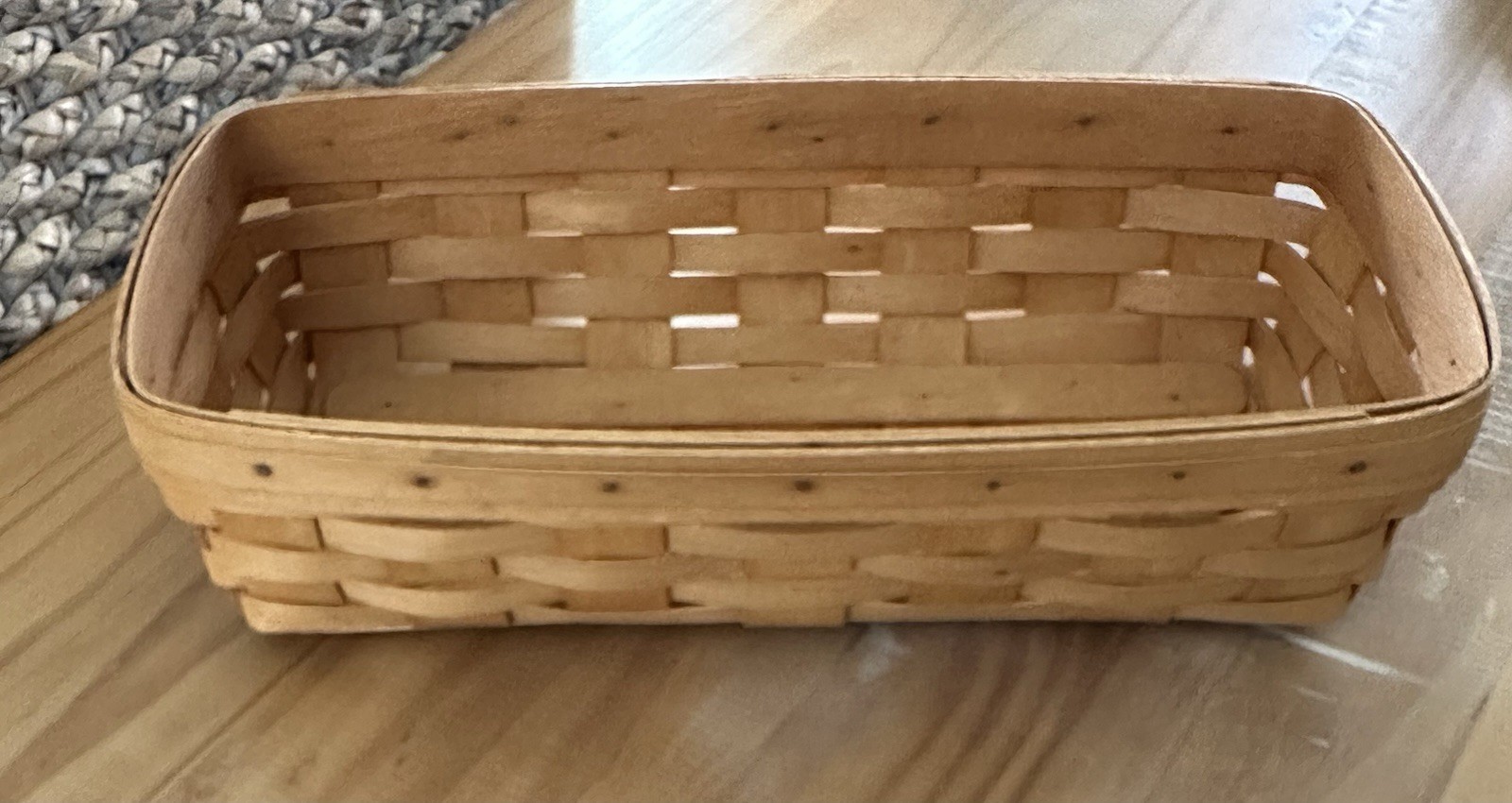 1995 Longaberger Bread Basket with Protector 14.5” X 7.75”