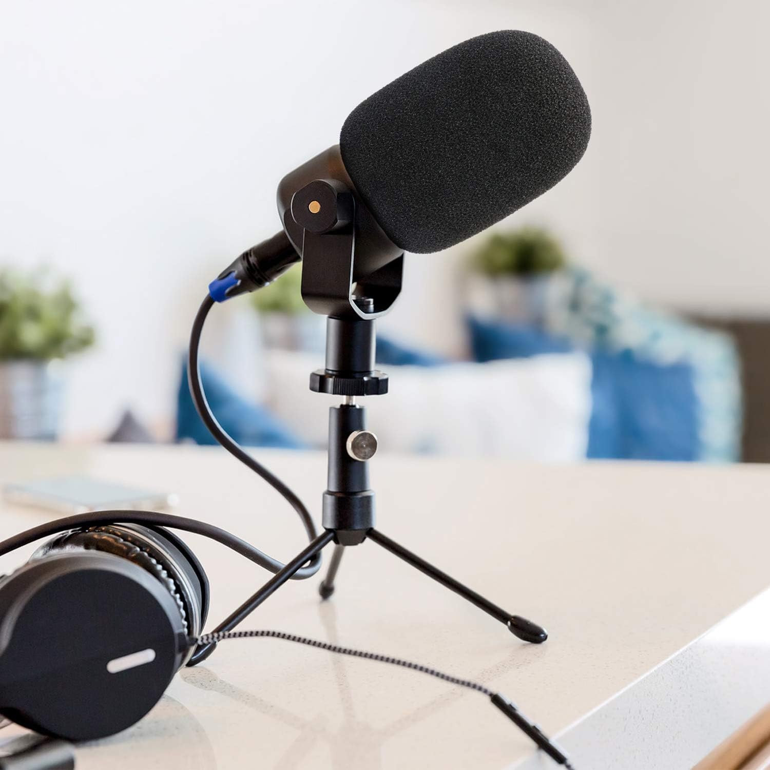 PodMic Pop Filter Foam Cover - Mic Windscreen Wind Cover Customized for Rode Pod