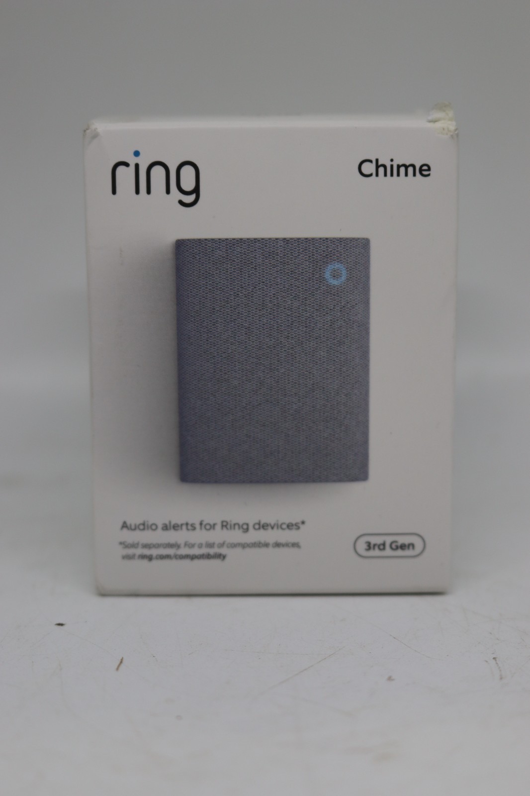 New Ring Chime 3rd Gen Enhanced Audio Real-Time Alerts Home Security White