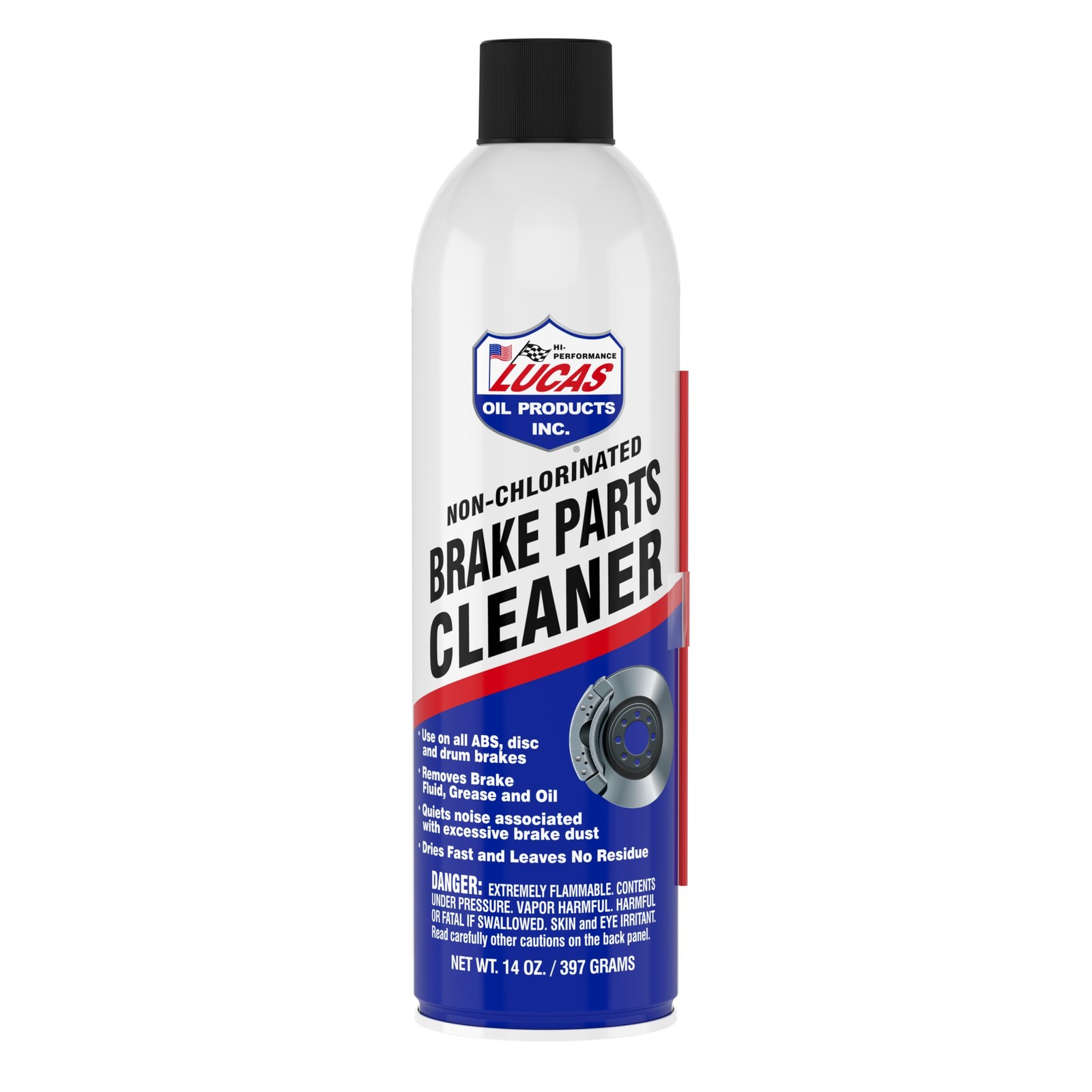 Lucas Oil 10906 Non-Chlorinated Brake Parts Cleaner - 14 Ounce
