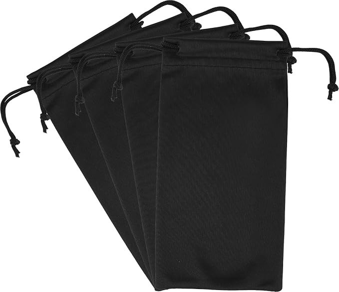 4Pcs Glasses Pouch Microfiber Soft Sunglasses Pouch Eyeglass Pouch With Drawstri