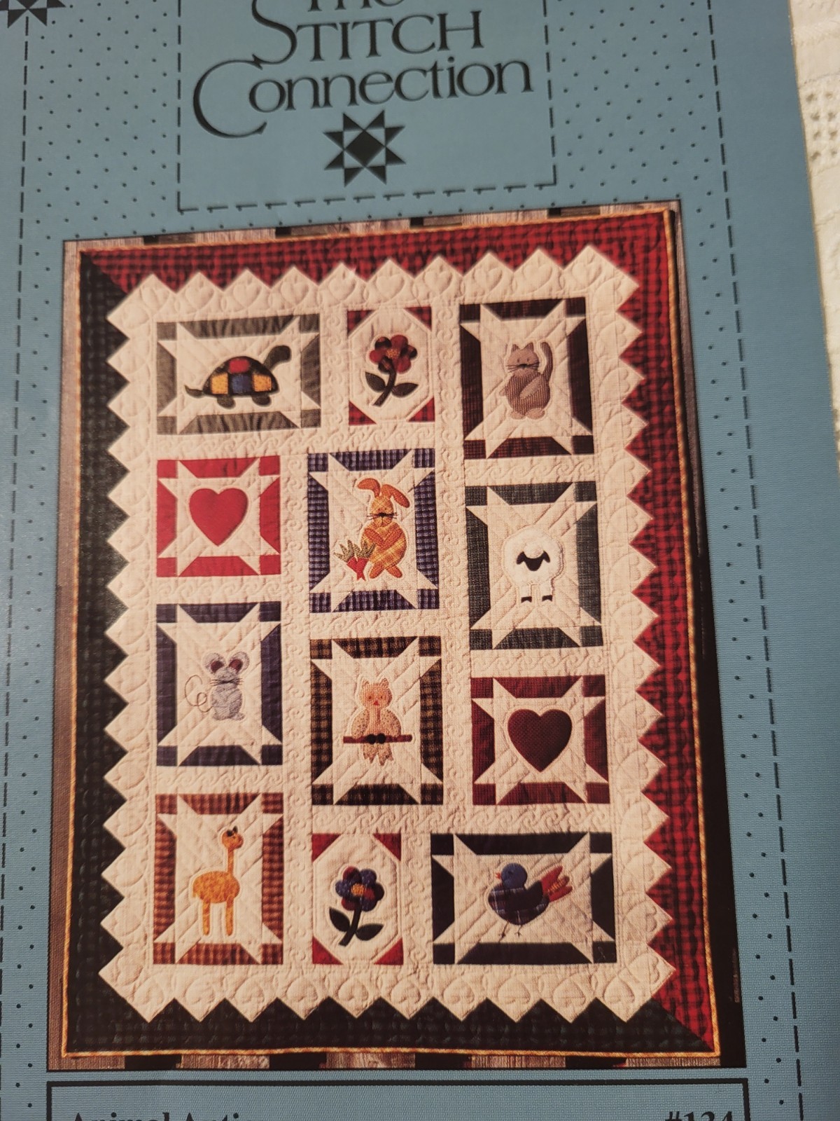 Adorable Throw Baby Crib Quilt Pattern ANIMAL ANTICS 42 x 60" NEW