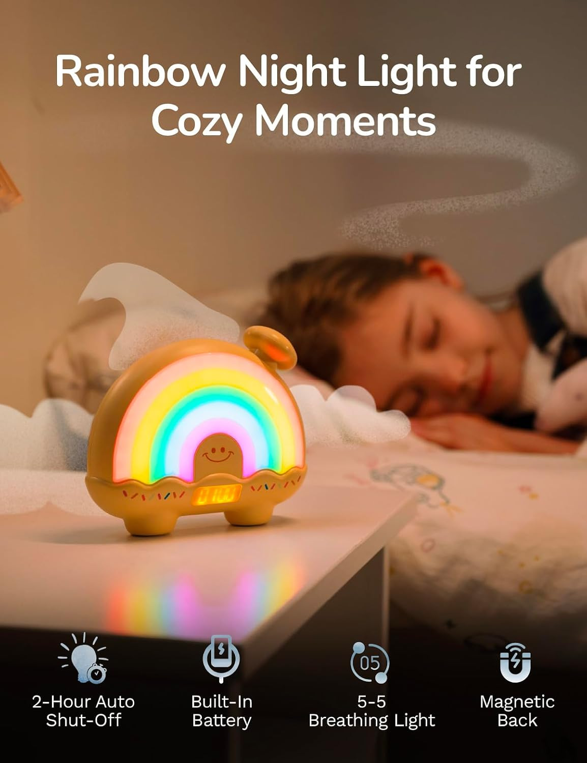Timer Pal, Rainbow Visual Timer for Kids/Adults, 0-99 Minutes Light Timer | Rech