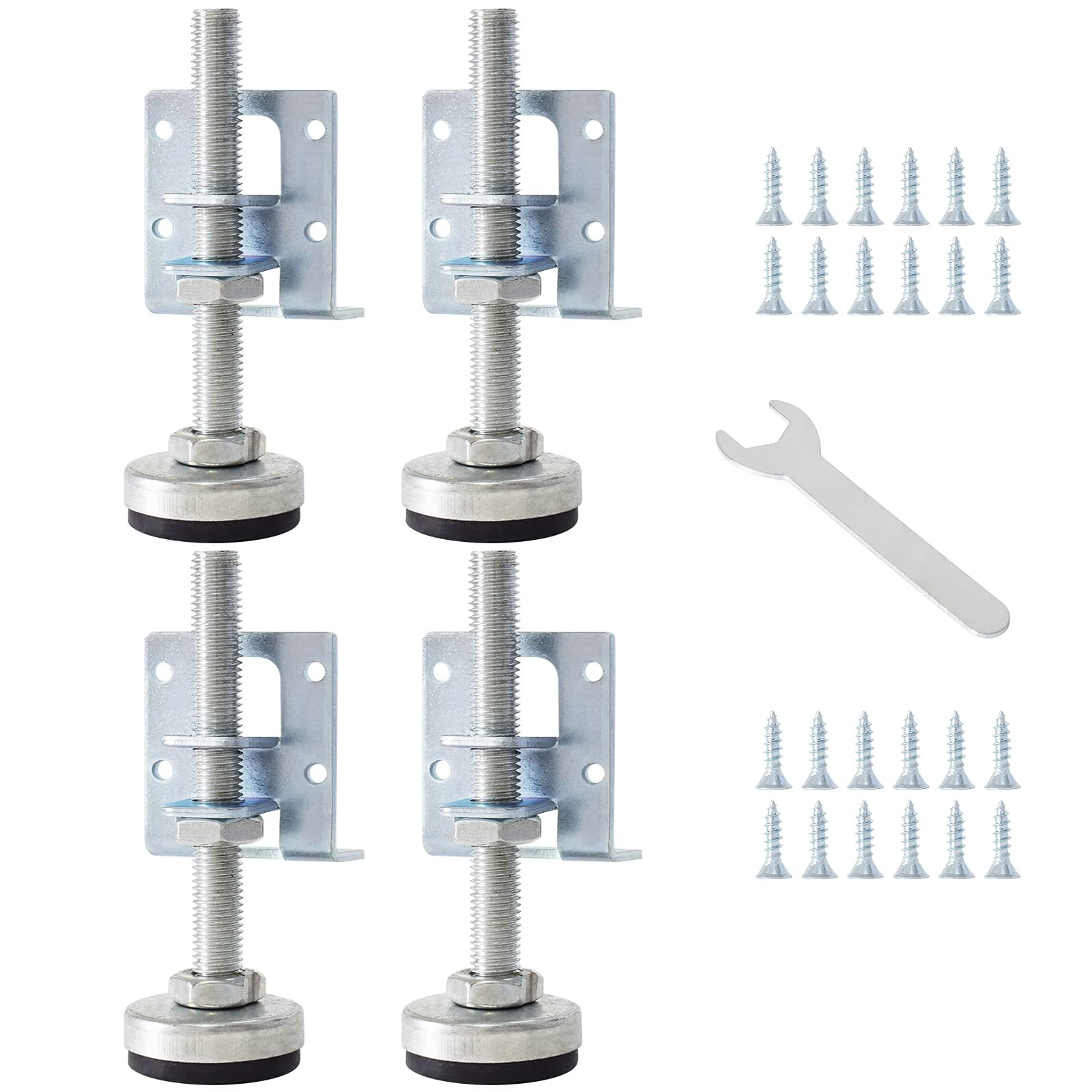 4 Pack Heavy Duty Leveling Feet, Furniture Levelers Leg, Adjustable Table Leg...