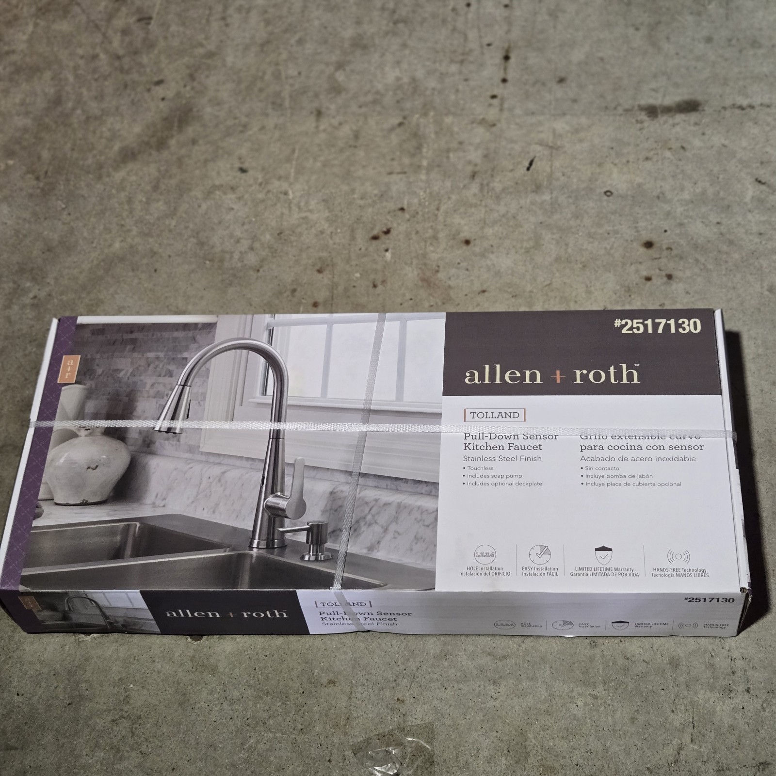 allen + roth Tolland Stainless Steel 1-Handle Deck-mount Pull-down Handle