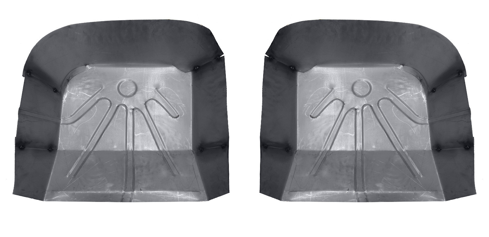 1978-88 El Camino,Malibu,Regal,Cutlass,Monte Carlo Rear Floor Pans Pair
