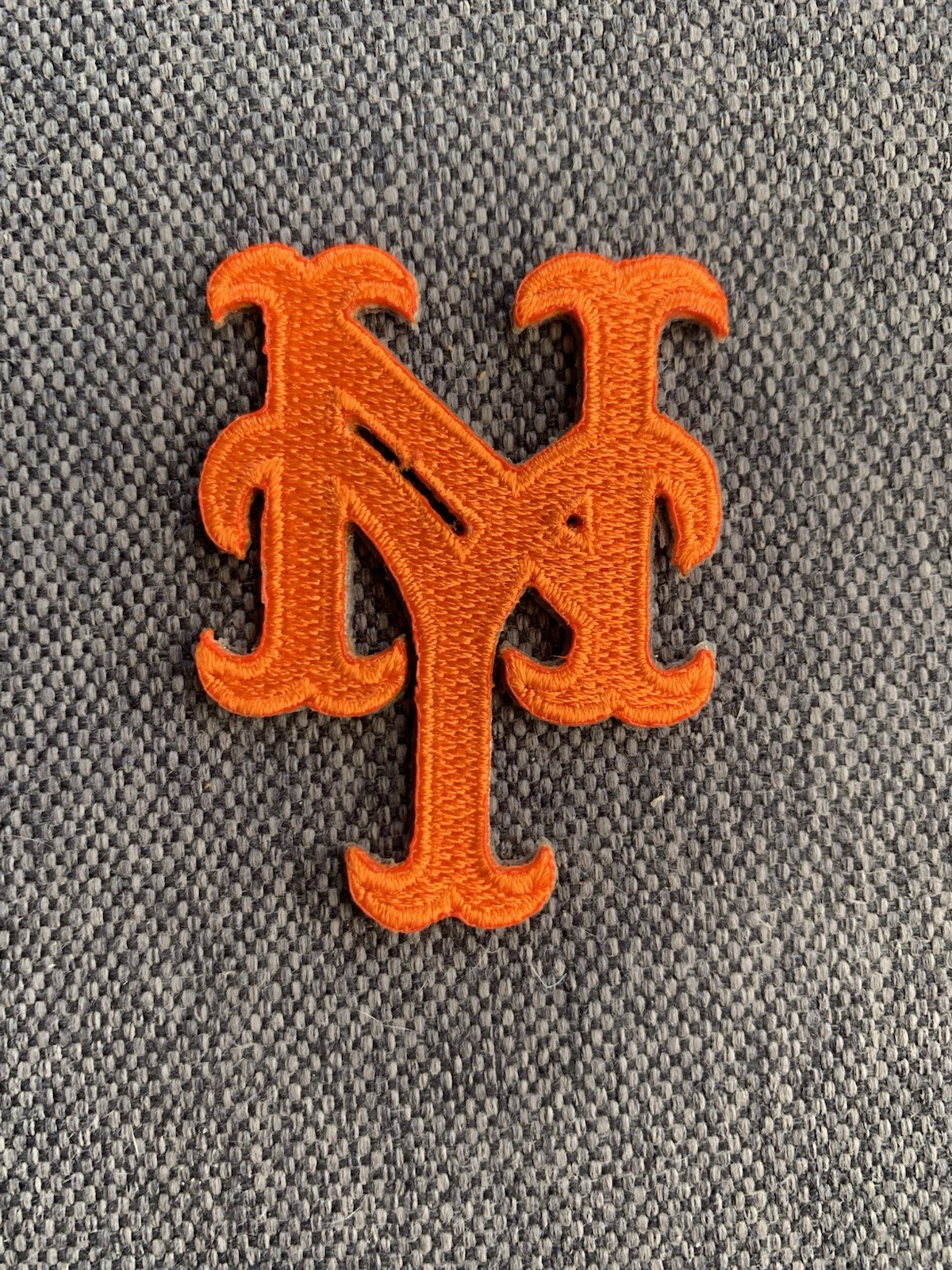 New York Mets MLB baseball embroidered iron on patch (small-orange)—BRAND NEW!