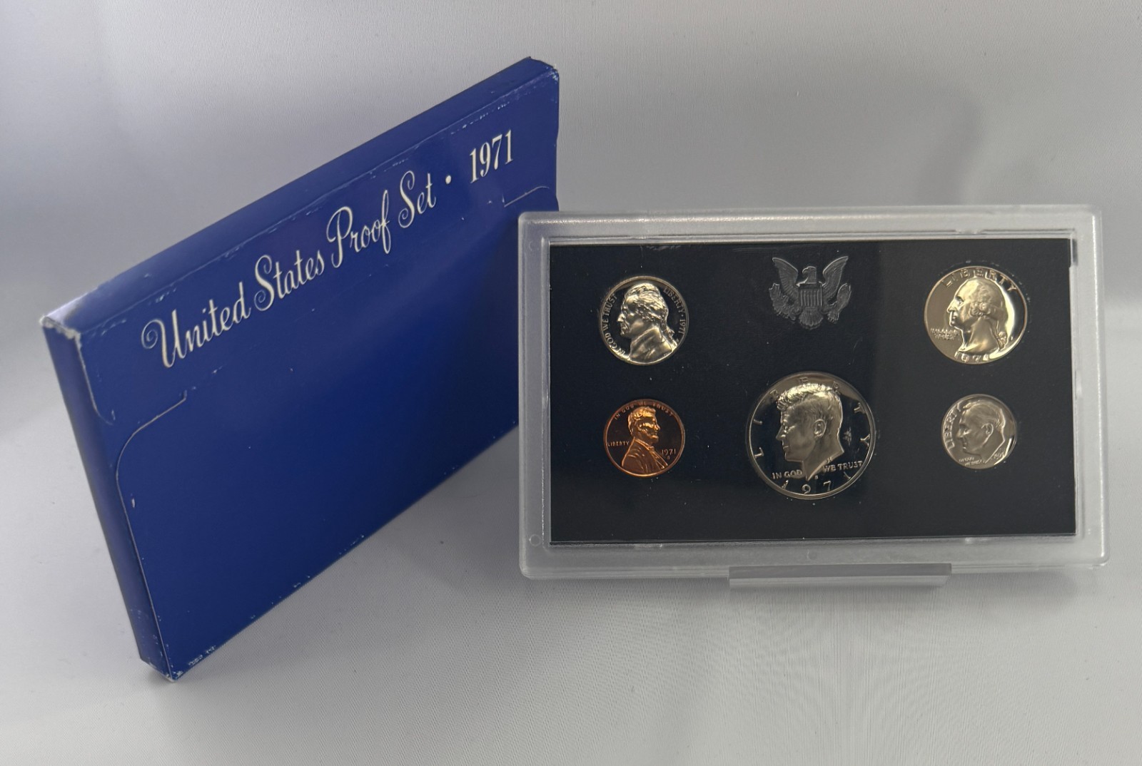 1971 S United States Mint Annual 5 Coin Proof Set with Original Box