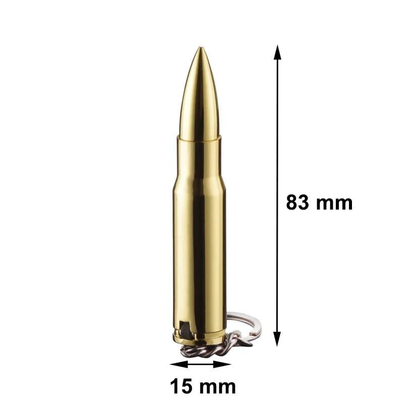 Creative Metal Cigarette Lighter Bullet-shaped Refillable Butane Gas Lighter