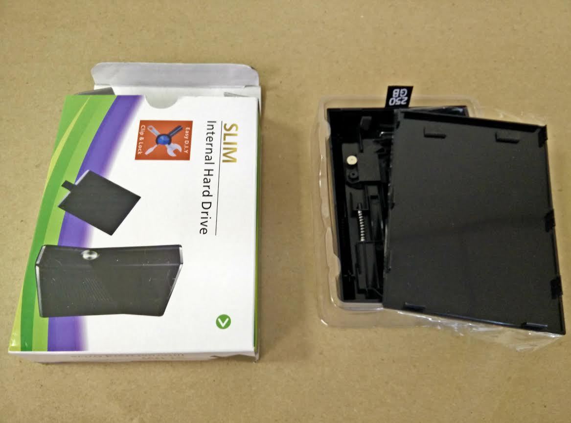 NEW 250GB Hard Disk Drive HDD Caddy Case Shell Plastic Cover Xbox 360 Slim USA