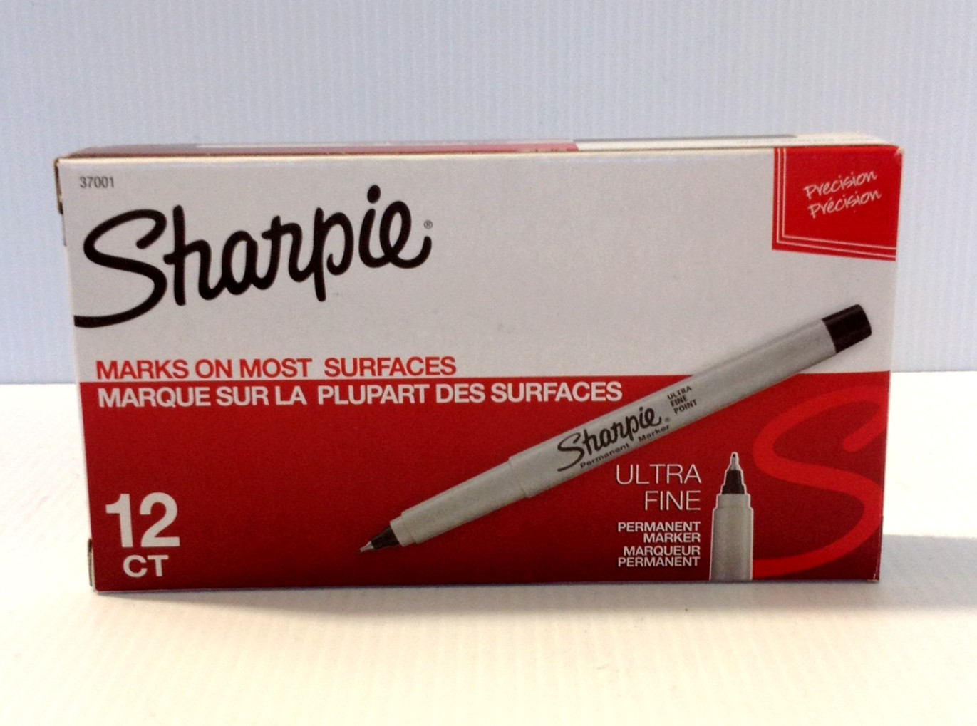 Sharpie Ultra Fine Point Permanent Markers Pens BLACK 37001 Box of 12 NEW