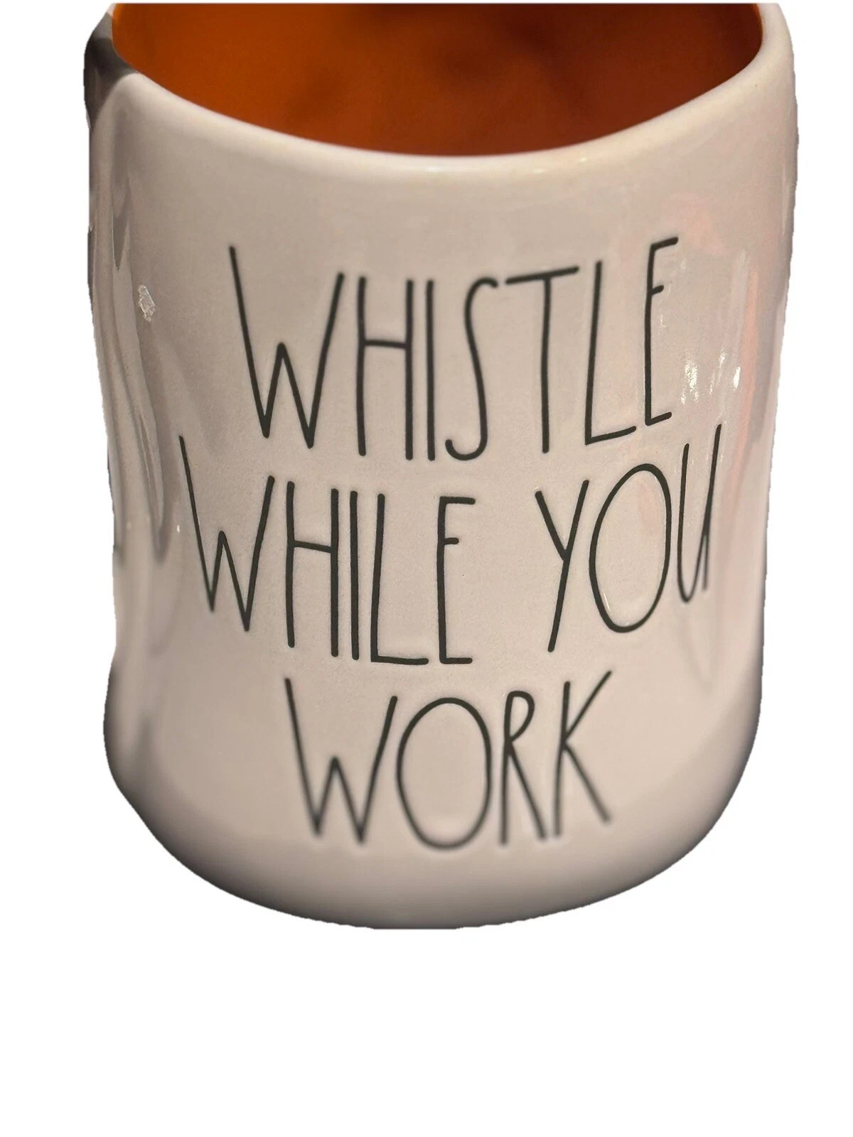RAE DUNN DISNEY Coffee MUG SNOW WHITE AND THE 7 DWARFS "WHISTLE WHILE YOU WORK"