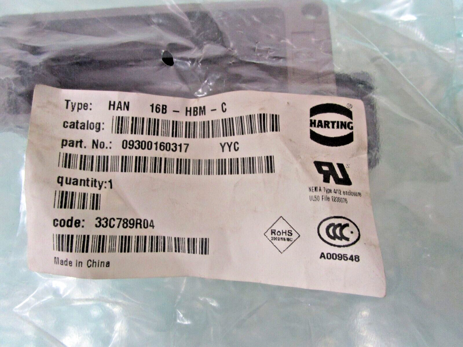 HARTING HAN16B-HBM-C / HAN16BHBMC (NEW IN BOX)